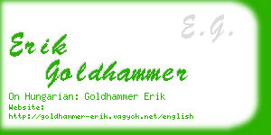 erik goldhammer business card